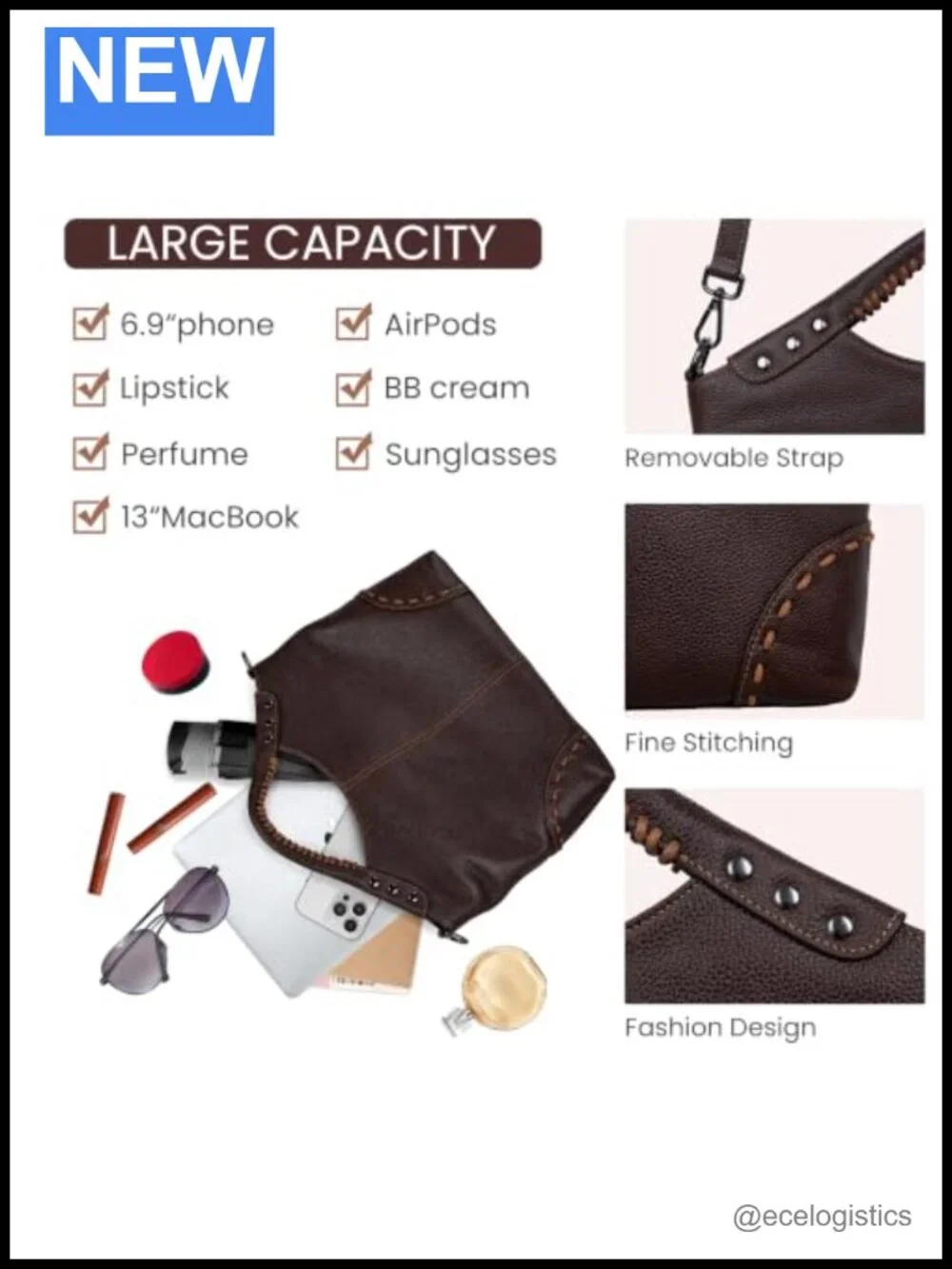 Genuine Leather Crossbody Bag Satchel Shoulder Handbag Women